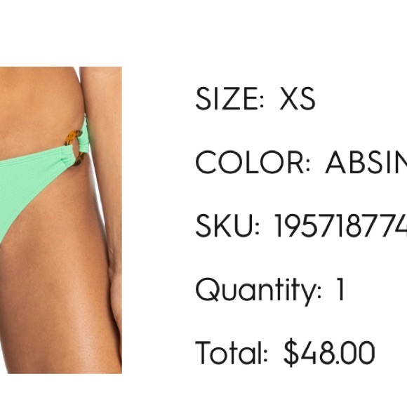 Roxy Abisinthe green bikini - Picture 2 of 6